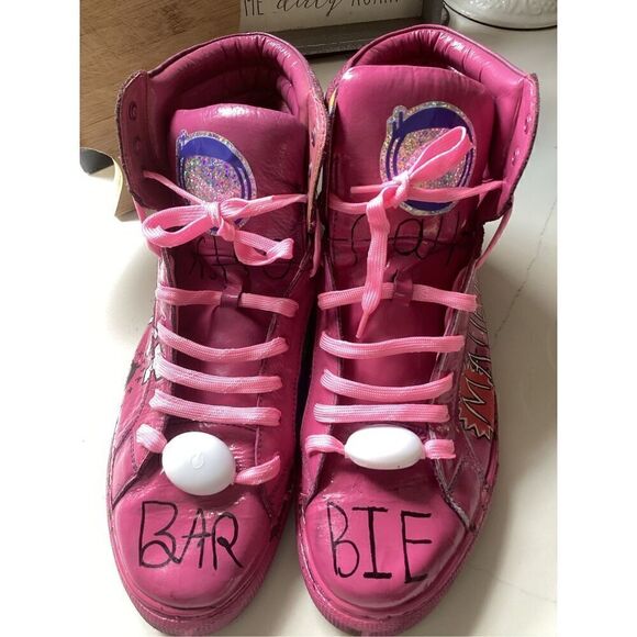 Kenneth Cole Reaction Hand Painted Barbie Core Ken Shoes Sz 12 - Picture 2 of 13